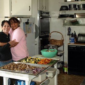 Robin (Dinner Belle II) oversees the menu of our great dinner.