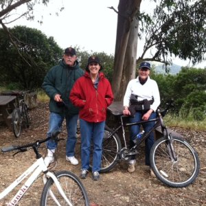 Kent and Marcia (Marcia Jane) and Kathy (Pounder) on Angel Island.