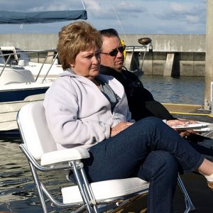 Theresa and Russ of the "Whale Watcher II".