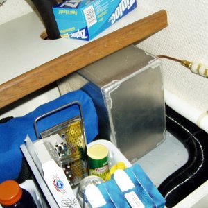 fuel tank under galley