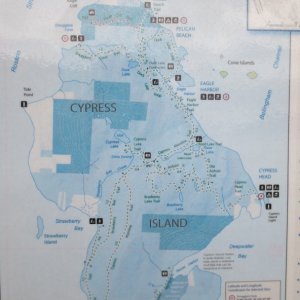 Trail Map for Cypress.  I hiked up to the old airstrip.