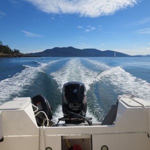 Approaching Obstruction Pass Sunday Morning Oct 2.