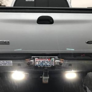 Reverse lights F250 tow vehicle.