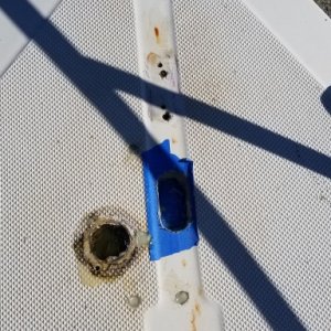 Prep - refilling old holes and overdrilling new