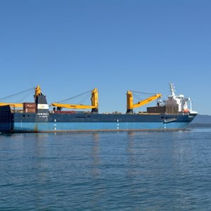 Freighter on way back to Anacortes
