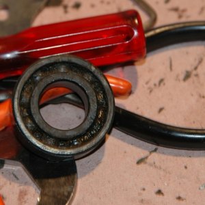 frozen bearing reomoved and cleaned