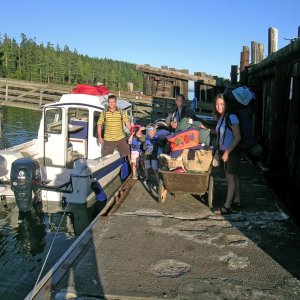 Look at all that stuff we packed in the boat!!