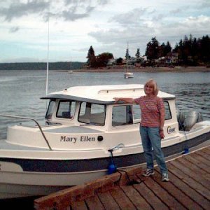 Mary Ellen and her boat.