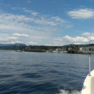 Approaching Powell River marina.