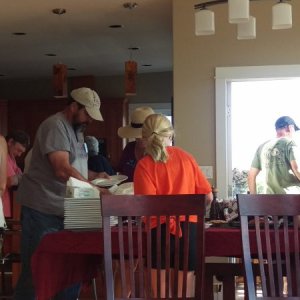 Dinner and visiting..