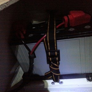 port side (there are straps going both directions