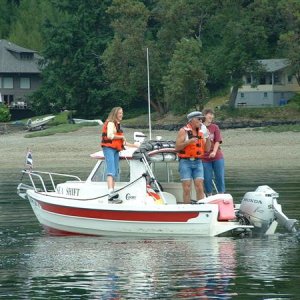 The Dancin' Dave Family on the 16' "Sea Shift"