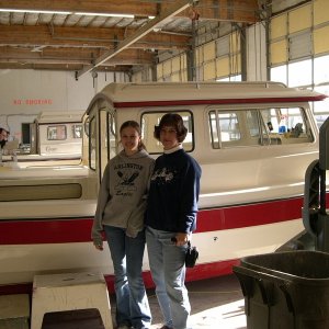 Jessica and Carol with new 22' "Sea Shift"