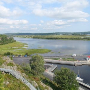 Spanish River and marina Ontario Canada