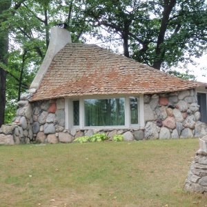 "mushroom" house in Charlevoix MI