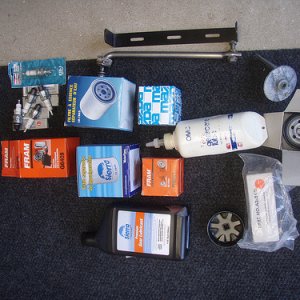 Filters,sparkplugs and extra boat hardware
