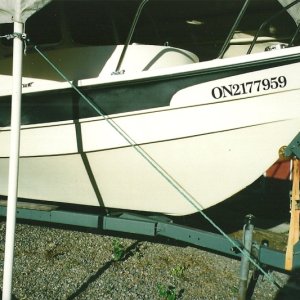 *Drifter* October 2010.Cleaned scum off hull with Lysol Toilet Bowl Cleaner