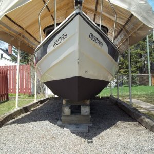 9/5/2011..bow view of new bottom paint