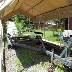 July 11/2011..1987 EZ-Loader bunk trailer,3100# with aft roller, new 4900# Leaf Springs