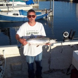14/02011...Altantic Salmon caught ( 6:30 A:M ( trolling in the Ste Mary' River up close to the Power Station. This is close to the BoardWalk next to the Station Mall for those who familiar with the area!