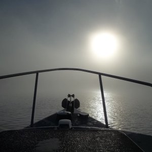 07/09/2011...i had to take it a little slower this morning,to think i just used a compass(poorly i might add )before we had GPS to navigate the river in the fog.