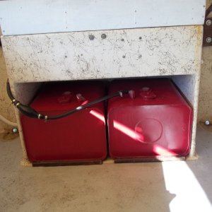 06/10/2011..removed the gas and cleaned the inside of the tanks.Painted the tanks and checked fuel lines.