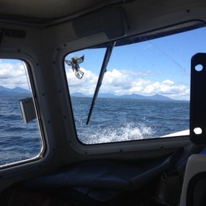 A bit of chop passing Thetis Island