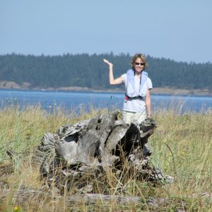 Meredith and I walked the spit protecting Fisherman's Bay, Lopez Island.