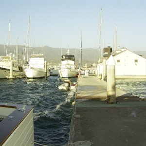 Santa Barbara - Getting a bit rough in the Harbor