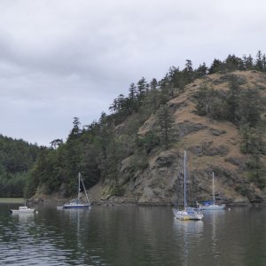 Looking back towards the boat