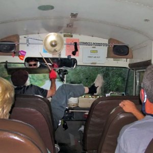 Driver doing a kick!