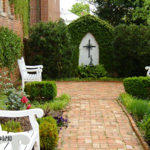 Washington NC
Herb Garden/Creamated Ashes are put here with a plaque listed with the names of those placed here.