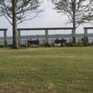 Swings along Riverfront  Beaufort  S.C.