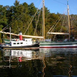 Champlain Canal Schooner and Tug