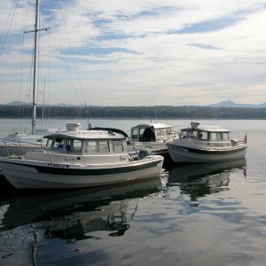 Shelburn fuel stop with Green Mountains in background