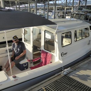 Some friends came down to check out the new boat...but really they only came for the free beer.