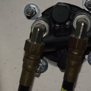 Close up of Helm pump before autopilot