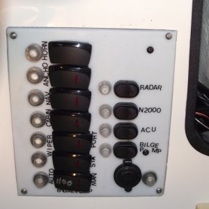 Newly fabricated switch/fuse panel