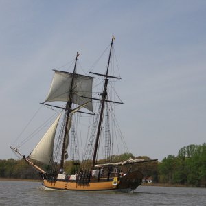replica British warship, SULTANA..berthed on Chester River