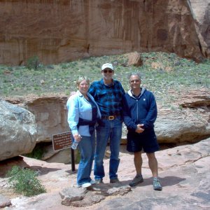 Dixie, Brent and Chris at Rainbow Bridge