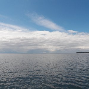 Back out through Wells Passage and into Queen Charlotte Strait.  Looks like a good day to go north.