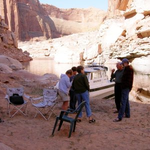 (Hunkydory) Gab session before leaving Ribbon Canyon-Brent, Dixie, George, Penny, Jo-Lee
