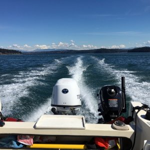 Heading back in. Fun cruise on Sam's boat!