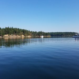 Finally back in the states, at Prevost Harbor, Stuart Island, after a long run from Nanaimo.