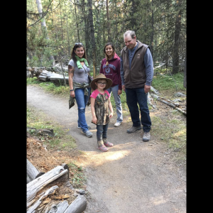 Hiking the Stormy Point trail.