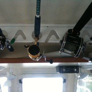Ceiling Fishing Pole holder-front