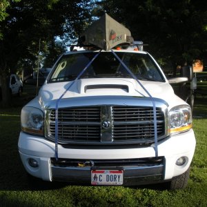 The Beast!  Gets average of 13 MPG towing trailer at about 60 mph.