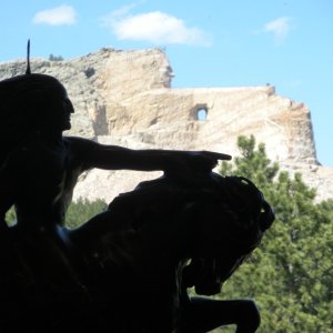 Crazy Horse Memorial after almost sixty years of work, all privately funded.  The family behind the work has twice turned down $10,000,000 from the government, believing in capitalism and private enterprise.