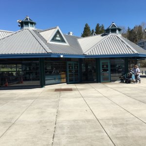 Lunch options at Gene Coulon - Fish-n-Chips or Burgers