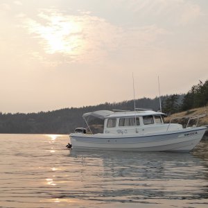 Hazy sunset Saturday, August 18